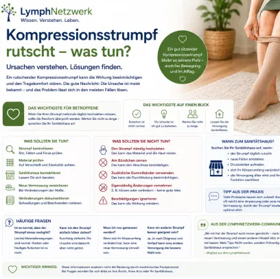 Kompressionsstrumpf rutscht – Ursachen und Lösungen