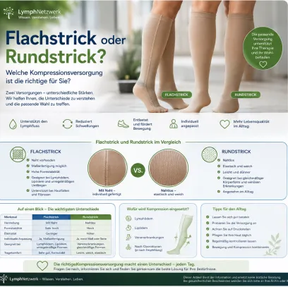 Flachstrick oder Rundstrick – Welche Kompressionsversorgung ist die richtige?