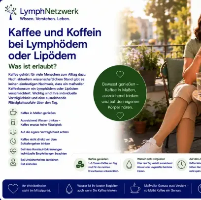 Kaffee und Koffein bei Lymphödem oder Lipödem