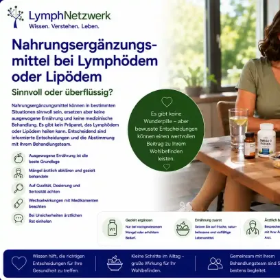 Nahrungsergänzungsmittel bei Lymphödem oder Lipödem