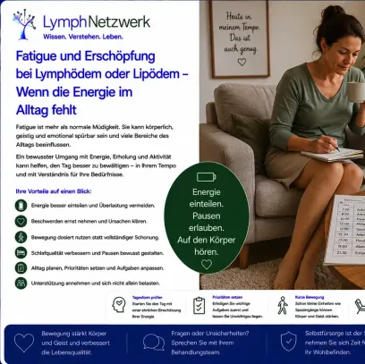 Fatigue und Erschöpfung bei Lymphödem oder Lipödem – Wenn die Energie im Alltag fehlt
