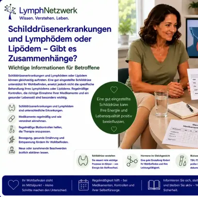 Schilddrüsenerkrankungen und Lymphödem oder Lipödem