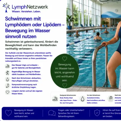 Schwimmen mit Lymphödem oder Lipödem – Bewegung im Wasser sinnvoll nutzen