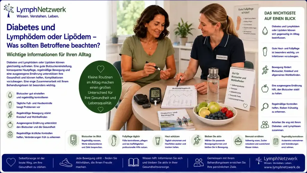 Diabetes und Lymphödem oder Lipödem
