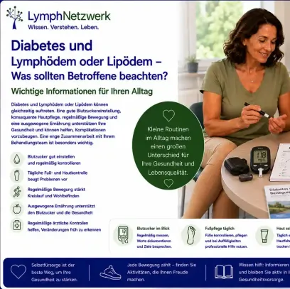 Diabetes und Lymphödem oder Lipödem