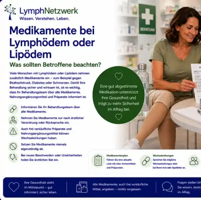 Medikamente bei Lymphödem oder Lipödem