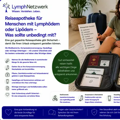 Reiseapotheke für Menschen mit Lymphödem oder Lipödem