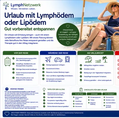 Urlaub mit Lymphödem oder Lipödem
