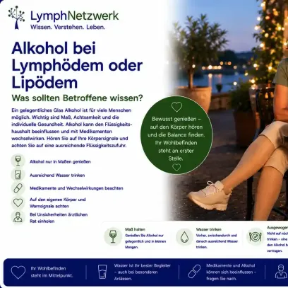 Alkohol bei Lymphödem oder Lipödem