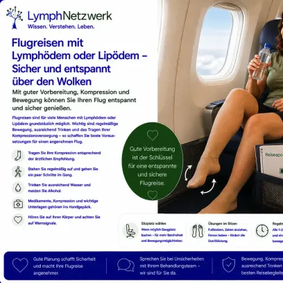 Flugreisen mit Lymphödem oder Lipödem