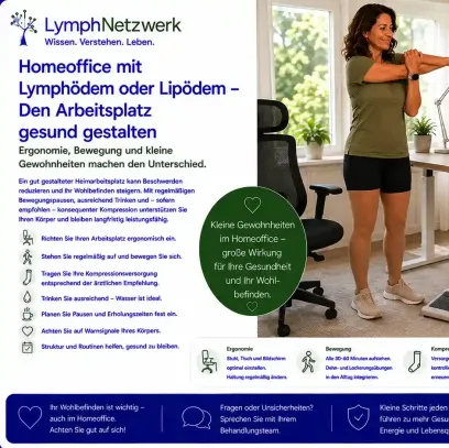 Homeoffice mit Lymphödem oder Lipödem