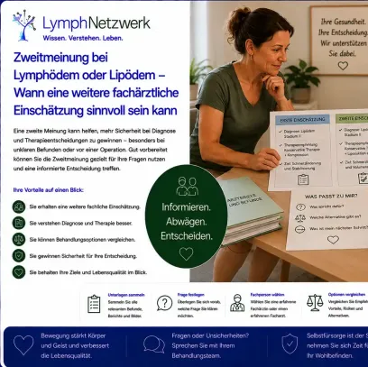 Zweitmeinung bei Lymphödem oder Lipödem – Wann eine weitere fachärztliche Einschätzung sinnvoll sein kann