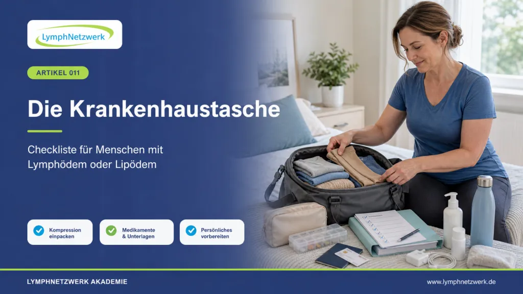 Krankenhaustasche für Menschen mit Lymphödem oder Lipödem 