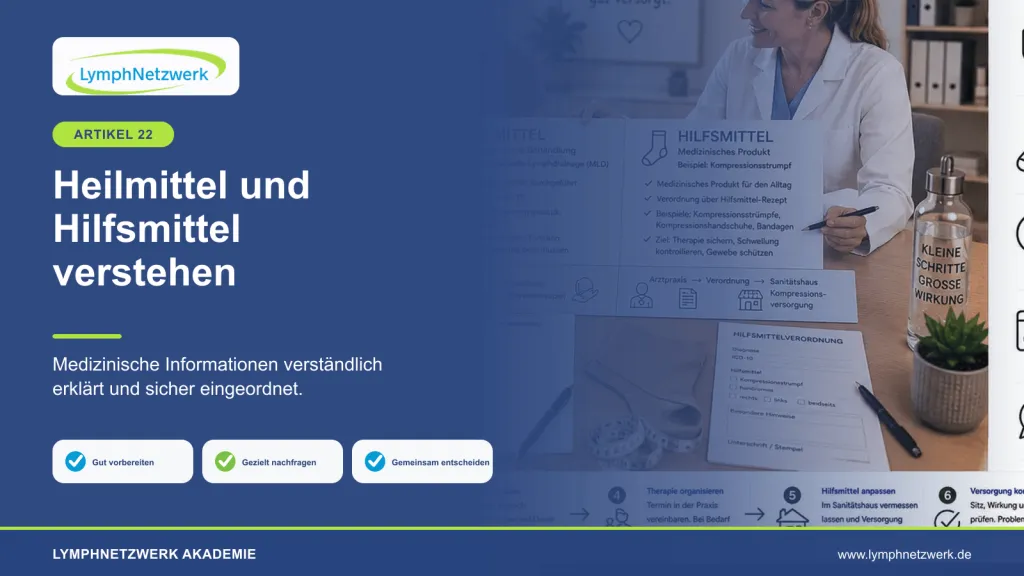 Heilmittel und Hilfsmittel bei Lymphödem oder Lipödem – Verordnungen verstehen