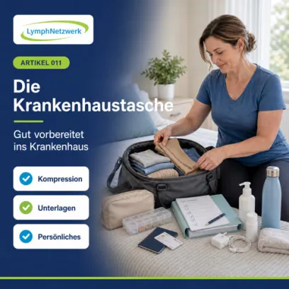 Krankenhaustasche für Menschen mit Lymphödem oder Lipödem