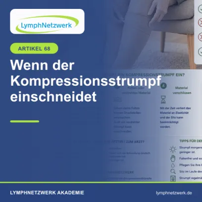 Kompressionsstrumpf schneidet ein