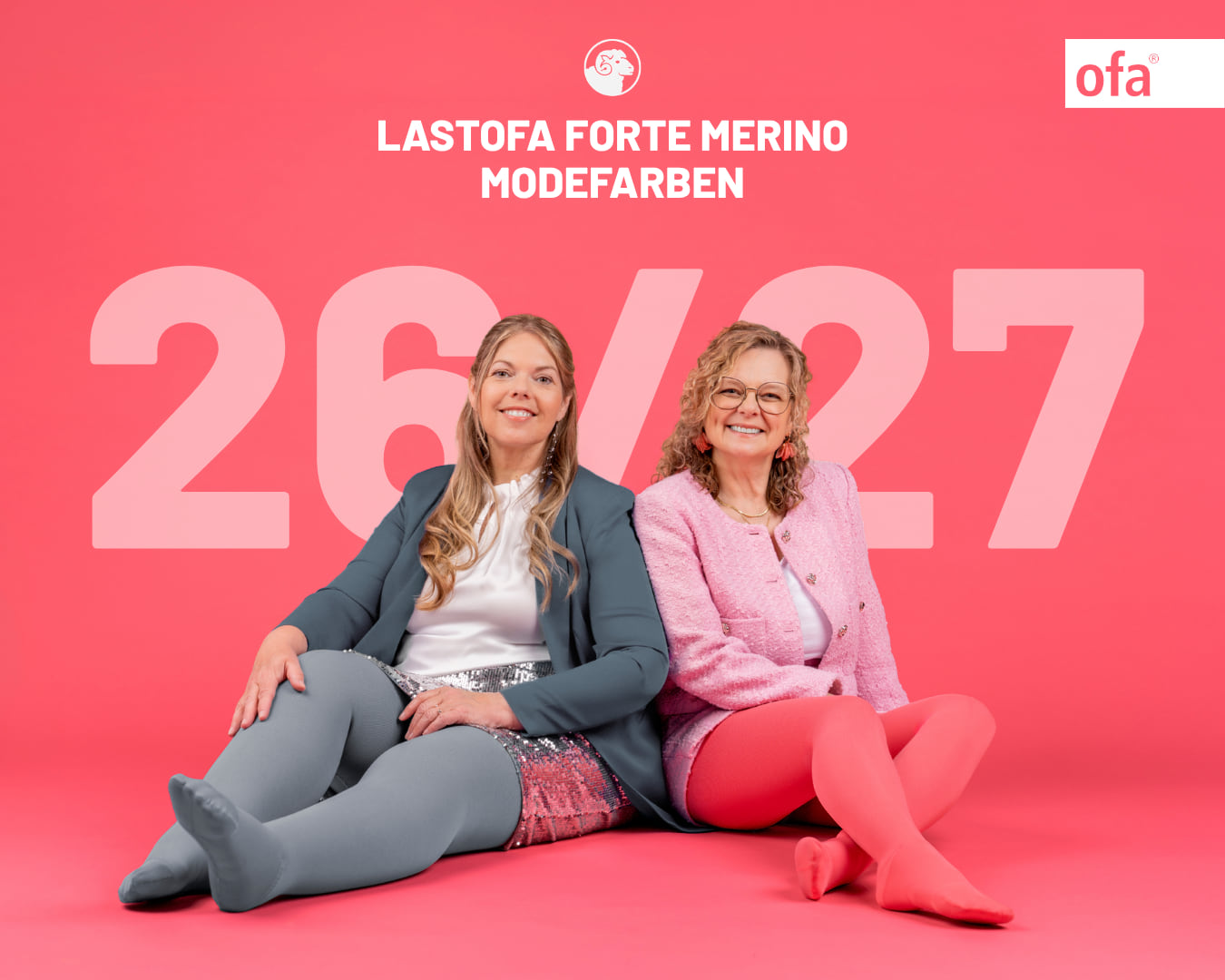 Lastofa Forte Merino – Modefarben Kirschblüte und Silbertau